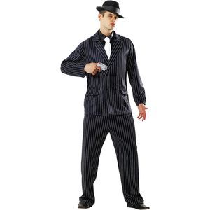 Gangster Halloween Costume for Men | Criminal Cosplay & Dress Up, M Black
